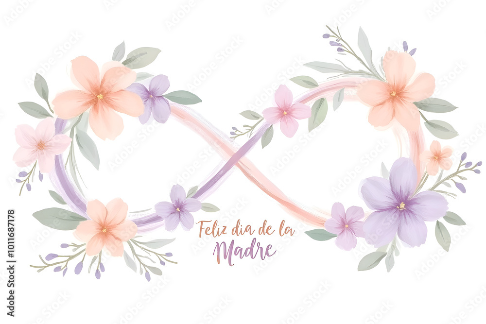 cute pastel infinity floral design for Mother's Day cute pastel infinity floral design for Mother's Day