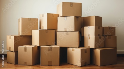 Professional Movers Packing Boxes, Generative AI