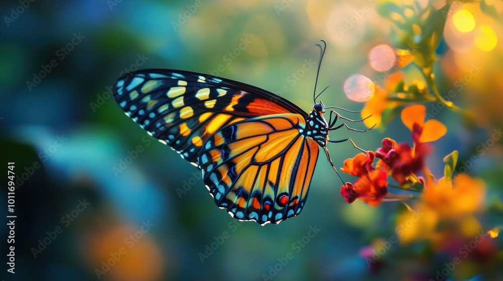 Monarch Butterfly on a Flower Monarch Butterfly on a Flower