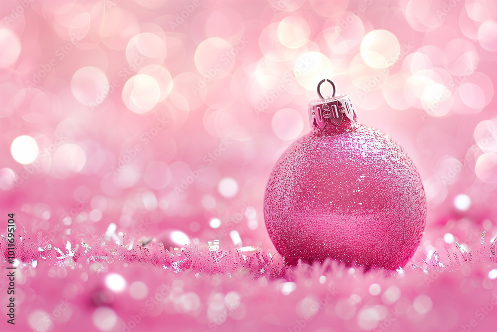 Pink Christmas background. New Year background. Pink Christmas background. New Year background.