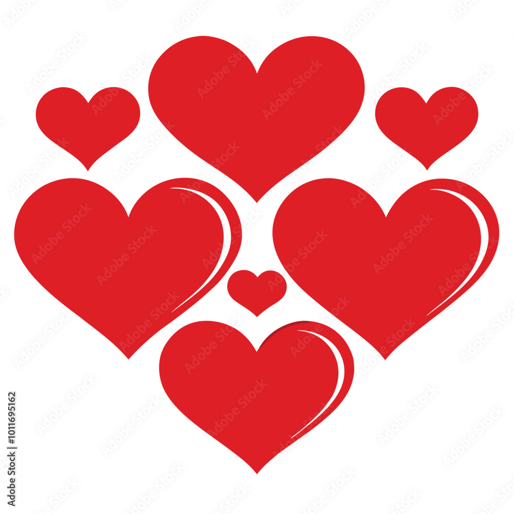 Heart shape design set, A set of red color heart of various shapes vector illustration design. Heart shape design set, A set of red color heart of various shapes vector illustration design.