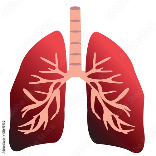 Lungs editable file, World Lung Day 