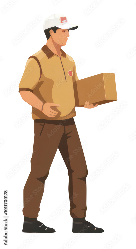 PNG Delivery man cardboard adult delivering. PNG Delivery man cardboard adult delivering.
