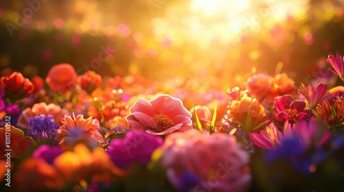 Breathtaking Flower Garden in Vibrant Colors