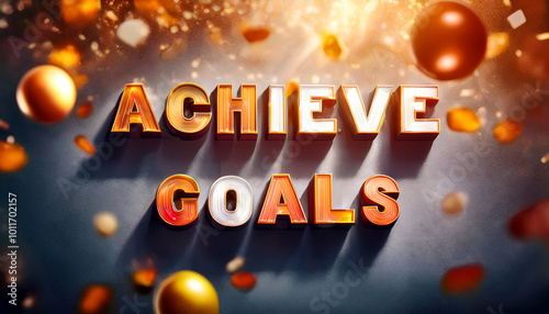 Achieve goals Word Positive business word