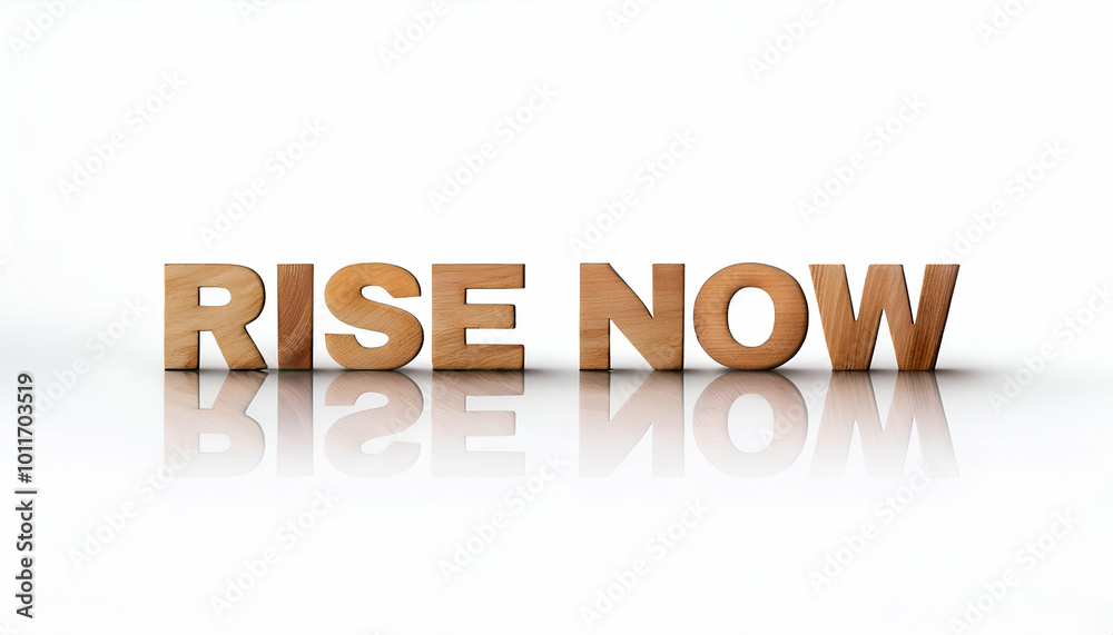 Rise now Word Positive business success word Rise now Word Positive business success word