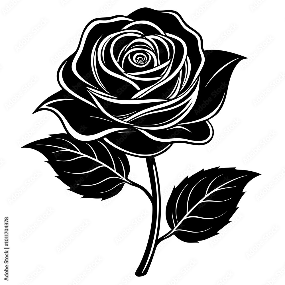 black rose vector illustration black rose vector illustration