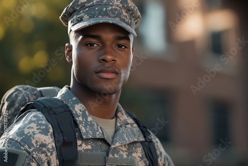 Military Student Education. Army Soldier Veteran, Generative AI photo