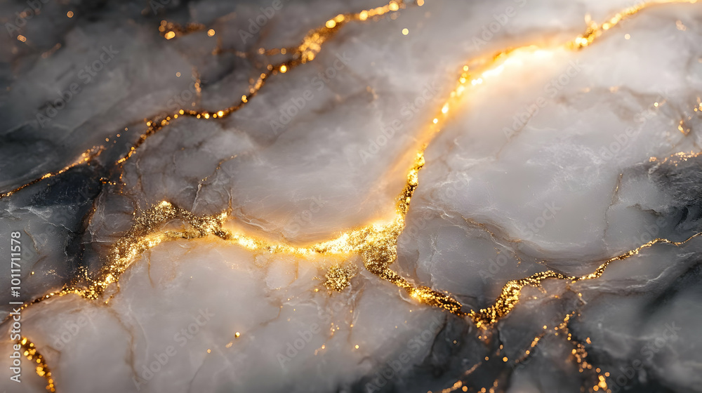 Abstract Background with Gold Veins and Glitter Abstract Background with Gold Veins and Glitter