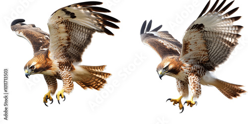 Red Hawk isolated on transparent PNG. photo