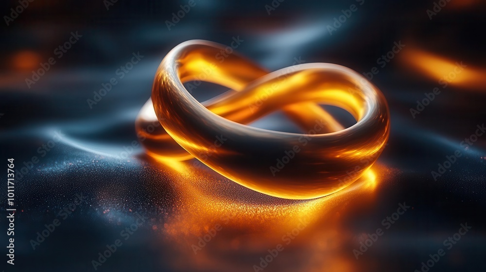 a luxurious design showcasing an abstract golden ring shape glowing against a black background radiating elegance and sophistication in a striking visual display a luxurious design showcasing an abstract golden ring shape glowing against a black background radiating elegance and sophistication in a striking visual display