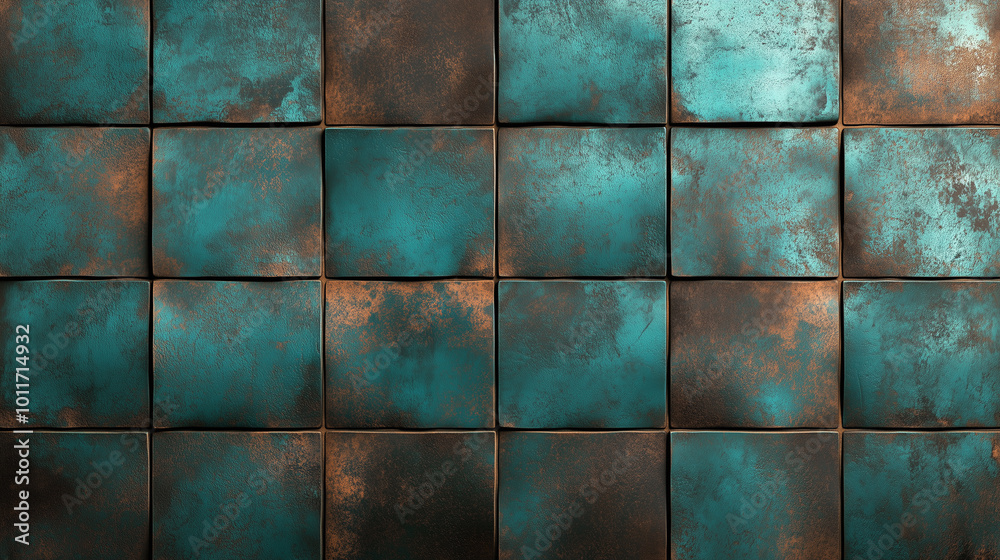 Rusted Metal Wall in Teal and Brown Shades
Rusted Metal Wall in Teal and Brown Shades