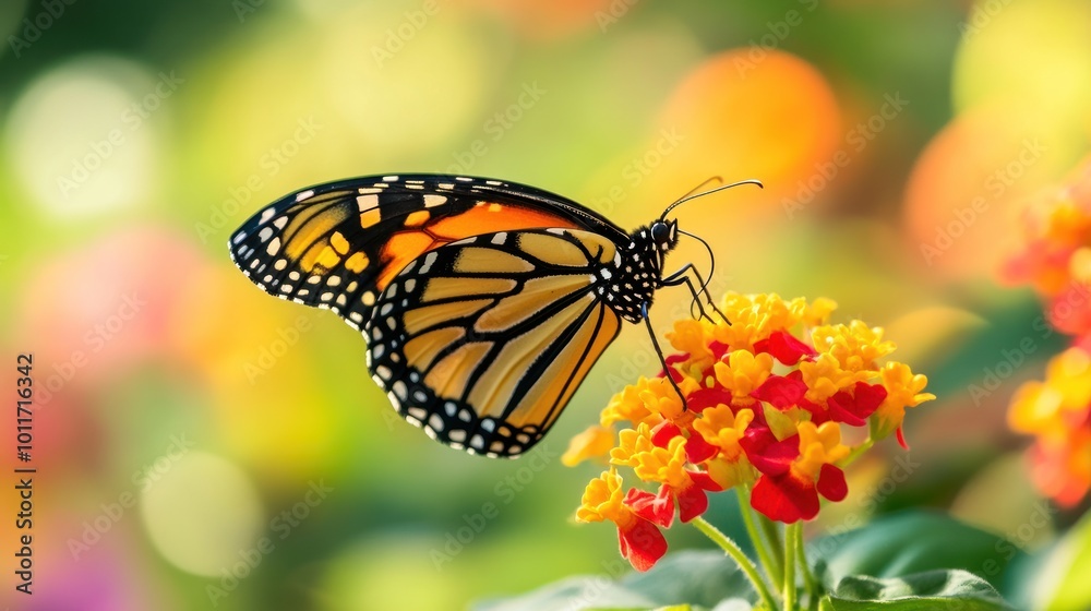 Monarch Butterfly on a Flower Monarch Butterfly on a Flower