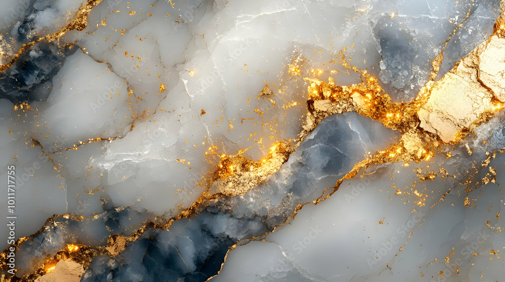 Abstract Background with Golden Veins - Elegant Gray and Gold Texture Abstract Background with Golden Veins - Elegant Gray and Gold Texture