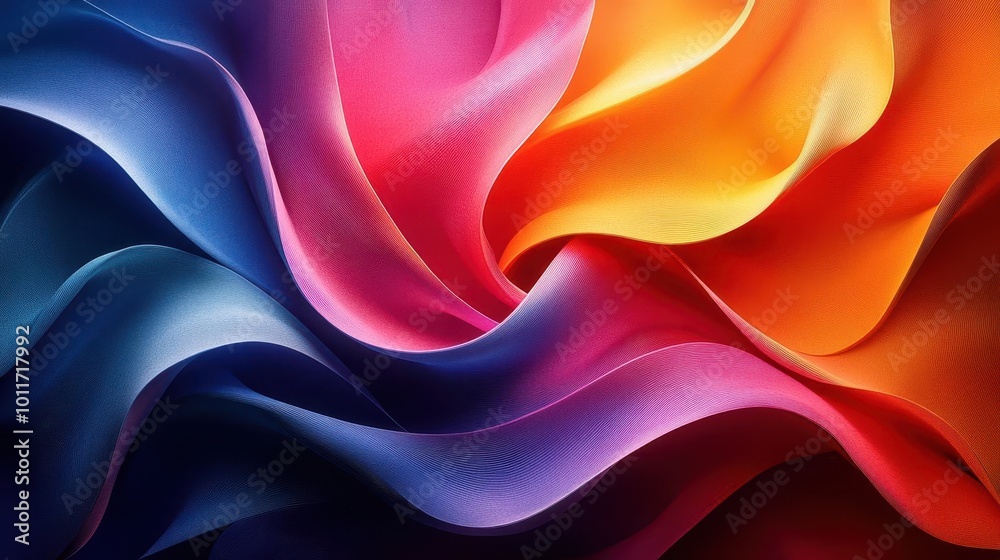 abstract 3d design featuring intertwined shapes and vibrant colors ...