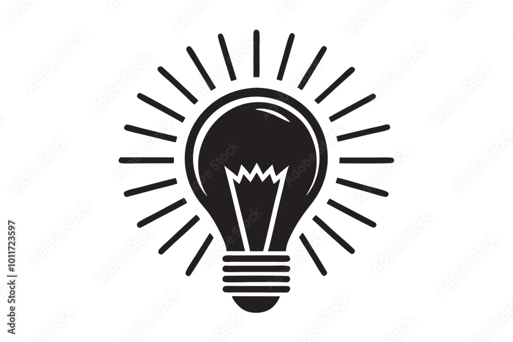 lightbulb-icon-with-rays-symbolizing-an-idea-silhouette lightbulb-icon-with-rays-symbolizing-an-idea-silhouette