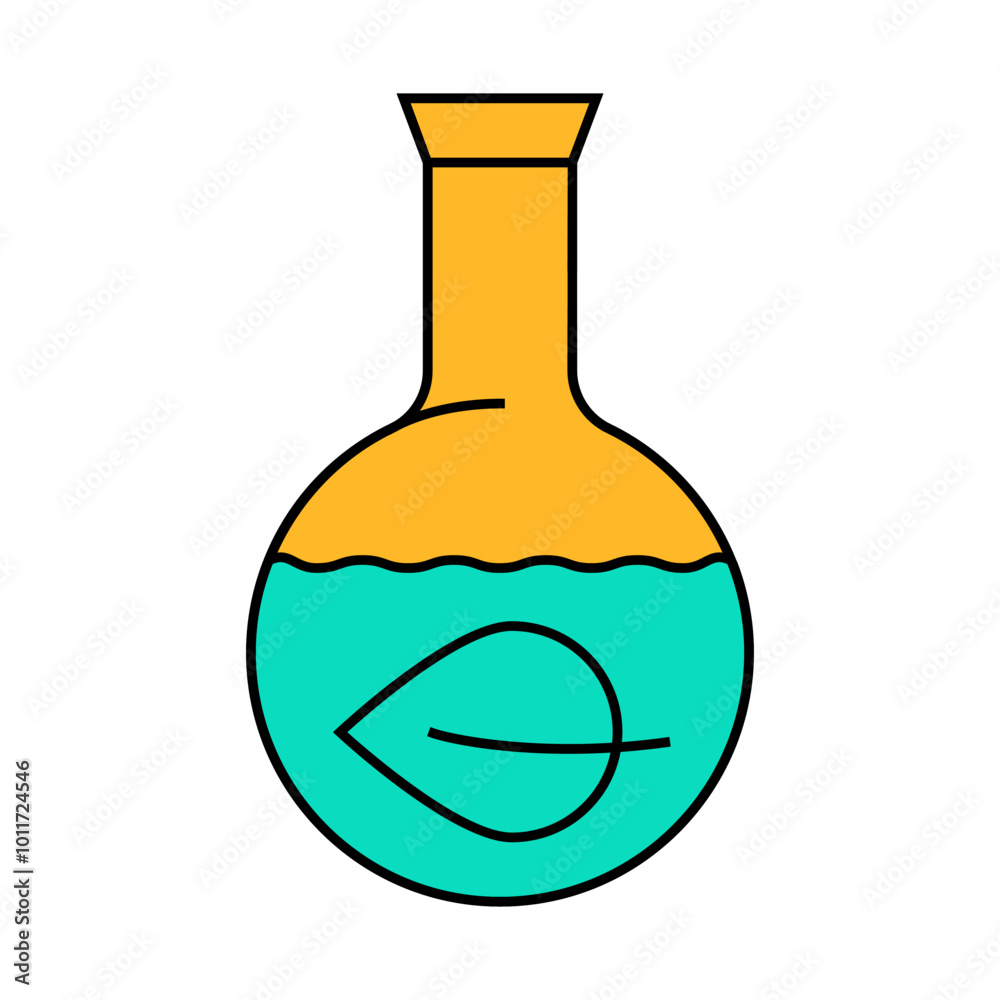 herbal leaf in laboratory flask line icon vector. herbal leaf in laboratory flask sign. isolated symbol illustration herbal leaf in laboratory flask line icon vector. herbal leaf in laboratory flask sign. isolated symbol illustration