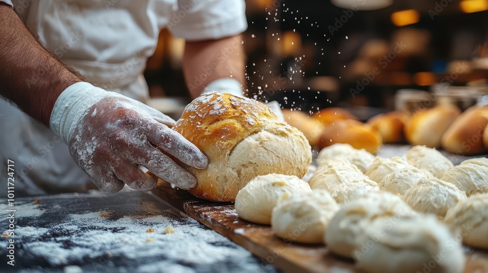 baker skillfully crafting fresh bread in a warm kitchen showcasing the art of baking and the comforting atmosphere of homemade goods being prepared with love baker skillfully crafting fresh bread in a warm kitchen showcasing the art of baking and the comforting atmosphere of homemade goods being prepared with love