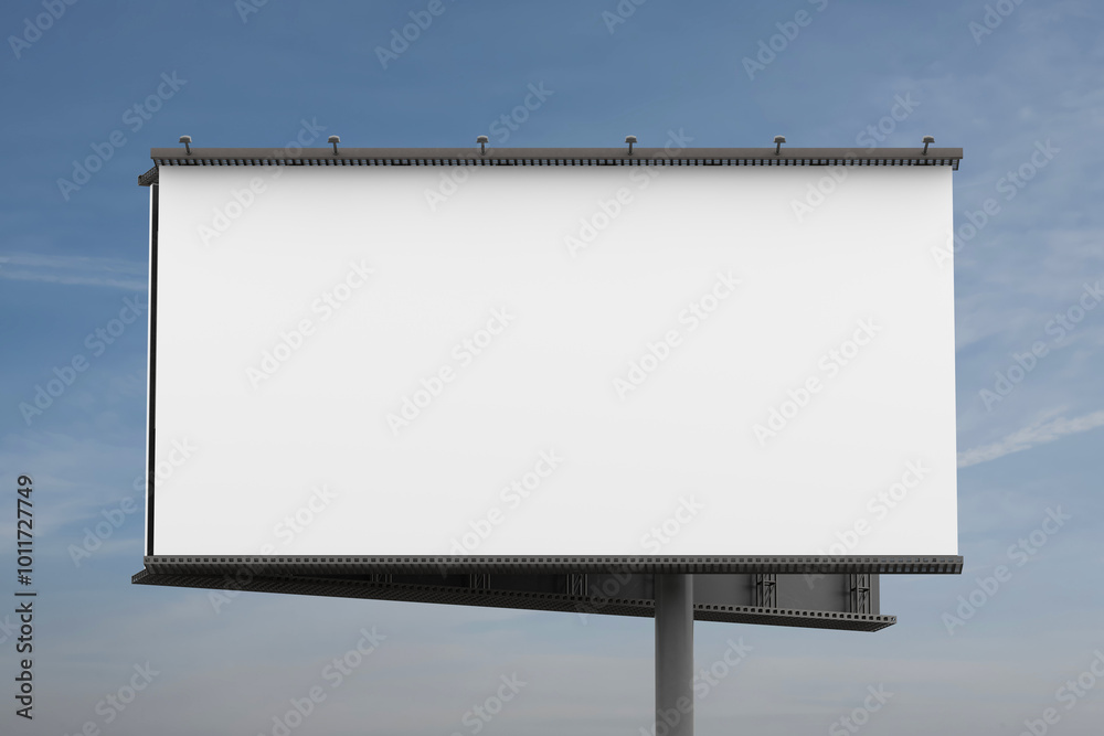 Mockup of a outdoor billboard against the sky Mockup of a outdoor billboard against the sky