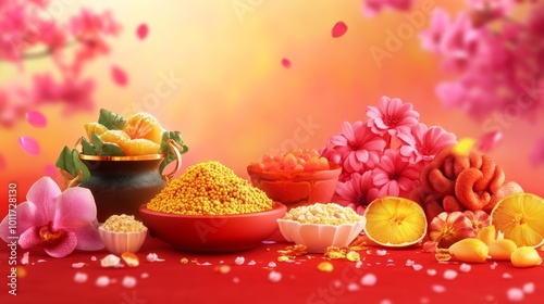 Parsi New Year Social Media with Candles Flowers Creating a Warm Atmosphere