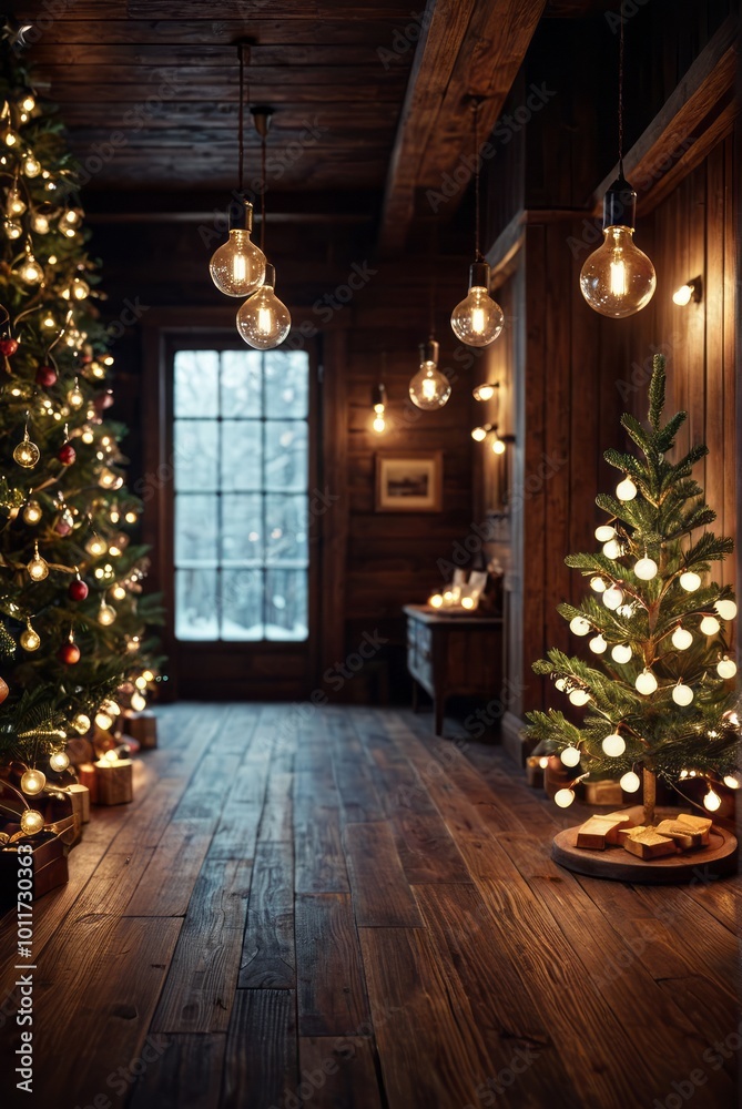 Empty dark wooden background illuminated by retro light bulbs with copy space christmas background Ultra realistic Photorealistic picturesque scenery Empty dark wooden background illuminated by retro light bulbs with copy space christmas background Ultra realistic Photorealistic picturesque scenery