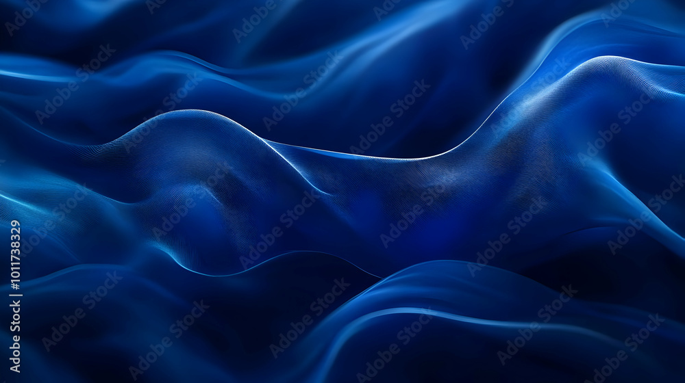Abstract Blue 3D Wave Background