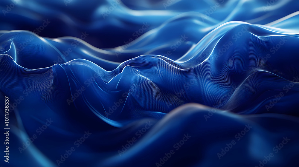 Abstract Blue Wave Background Illustration Abstract Blue Wave Background Illustration
