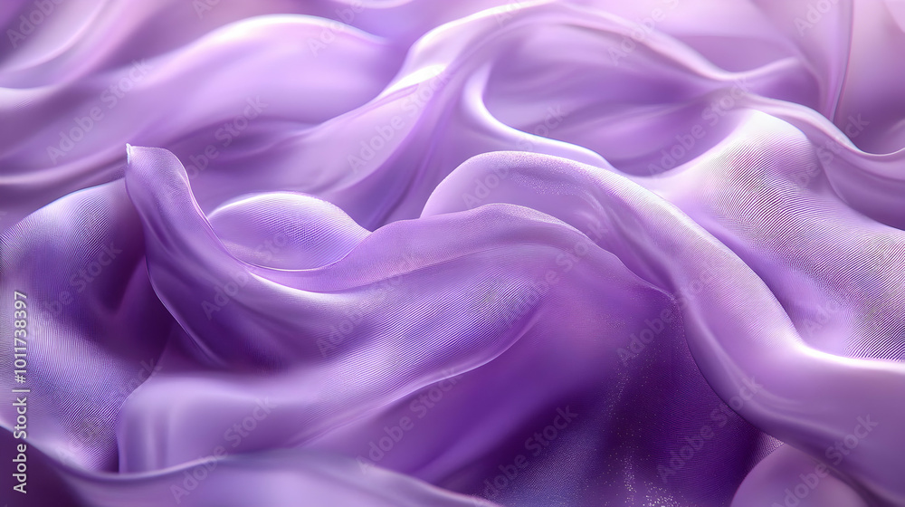 Fototapeta premium Abstract Purple 3D Background with Swirling Curves