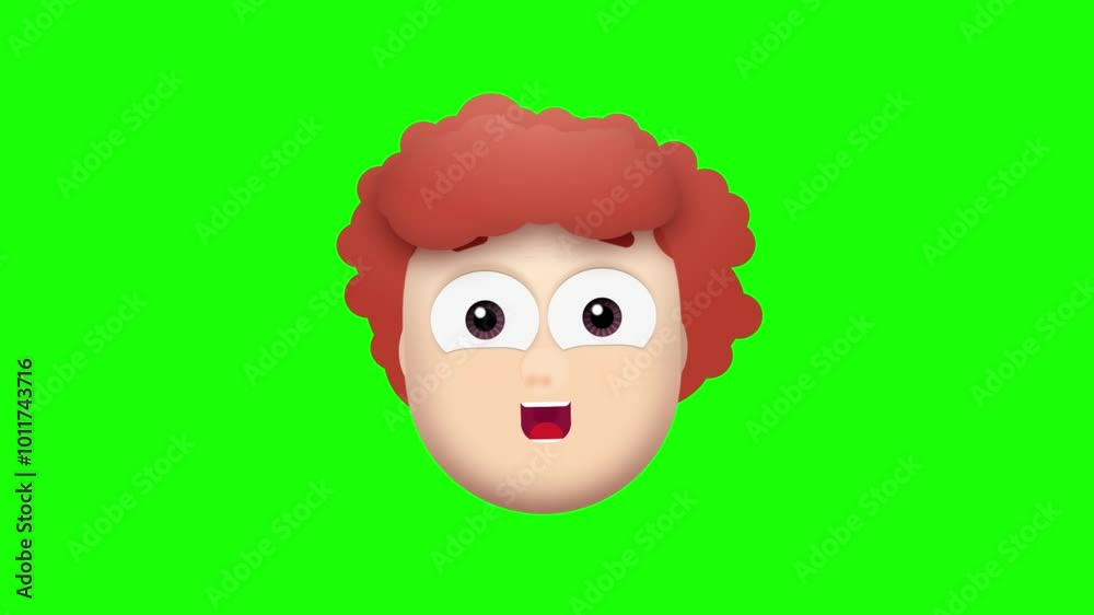 Animated colorful funny boy face emoji background Animated colorful funny boy face emoji background