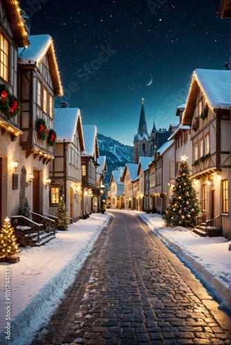 Merry christmas and happy new year christmas background Ultra realistic Photorealistic picturesque scenery