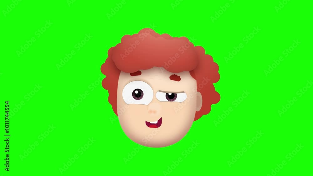Animated colorful funny boy face emoji background Animated colorful funny boy face emoji background
