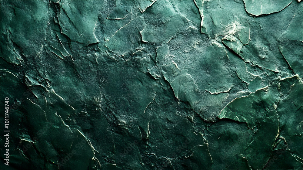 Dark Green Cracked Stone Texture Background Dark Green Cracked Stone Texture Background