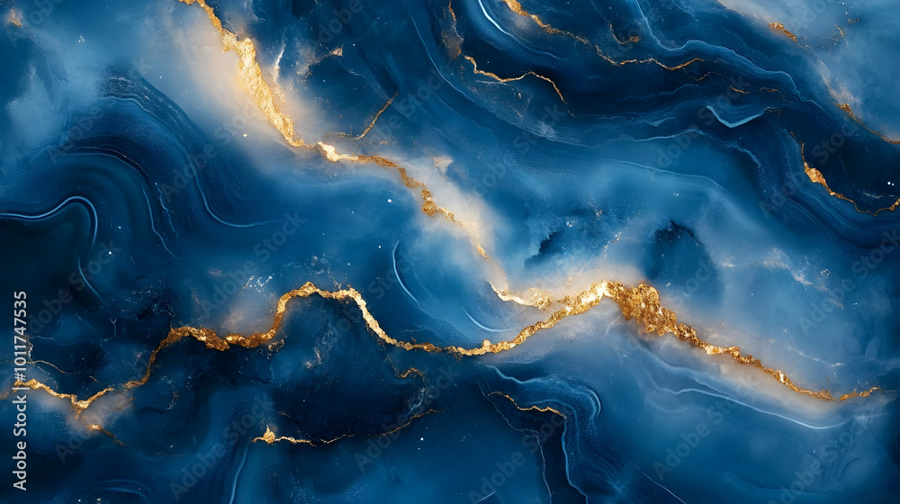 Abstract Blue and Gold Swirl Background Abstract Blue and Gold Swirl Background