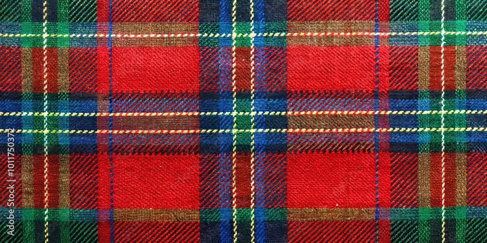 Close-up of Multicolored Plaid Fabric, Red, Green, Blue, Fabric Texture , Plaid Pattern , Tartan Close-up of Multicolored Plaid Fabric, Red, Green, Blue, Fabric Texture , Plaid Pattern , Tartan
