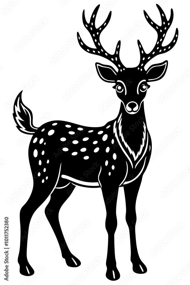 Obraz premium deer silhouette vector