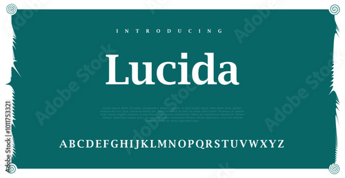 Lucida Minimal modern alphabet fonts. Typography minimalist urban digital fashion future creative logo font.
