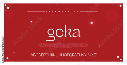 Geka Minimal modern alphabet fonts. Typography minimalist urban digital fashion future creative logo font.