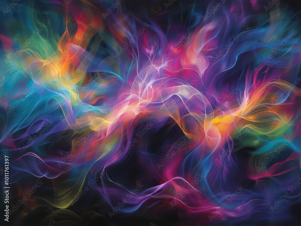 luminous tendrils of light dance across a dark backdrop, creating an ethereal web of interconnected brilliance. vibrant hues pulse and flow, evoking a sense of cosmic energy. luminous tendrils of light dance across a dark backdrop, creating an ethereal web of interconnected brilliance. vibrant hues pulse and flow, evoking a sense of cosmic energy.
