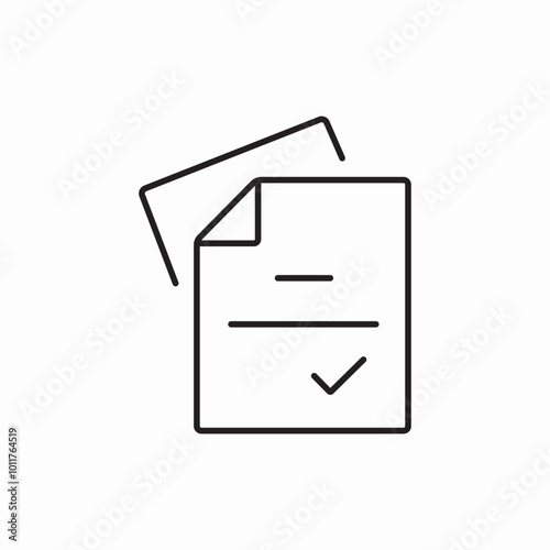 approve document icon sign vector