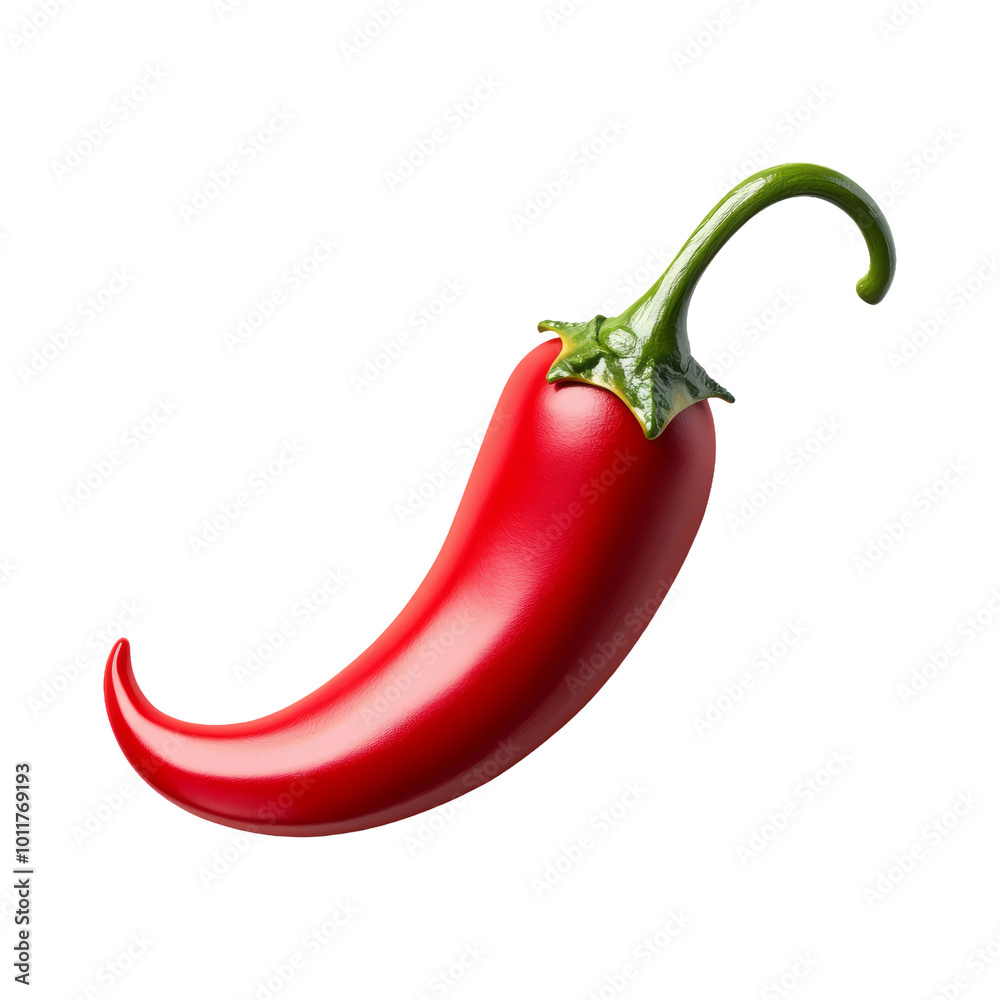 Fresh red chili pepper on transparent background Fresh red chili pepper on transparent background