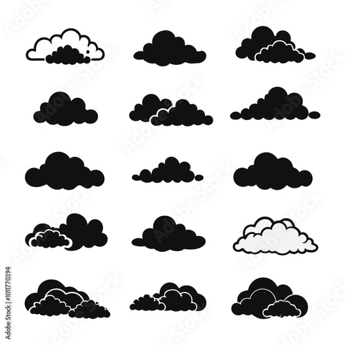 A black and white picture of clouds and the words the word in black and white