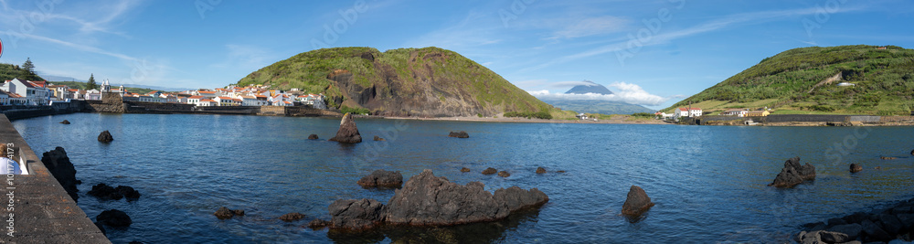 Horta city in Faial island Azores Portugal