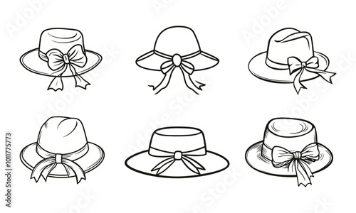 Hats vector icons
