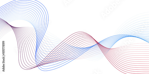 Abstract colorful wave element for design. Digital frequency track equalizer. Stylized line art background. Vector illustration.