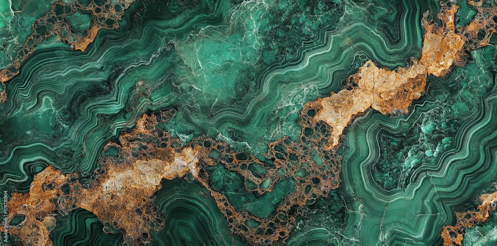 Stunning Abstract Green Marble Background with Malachite and Onyx Patterns. AI generated illustration