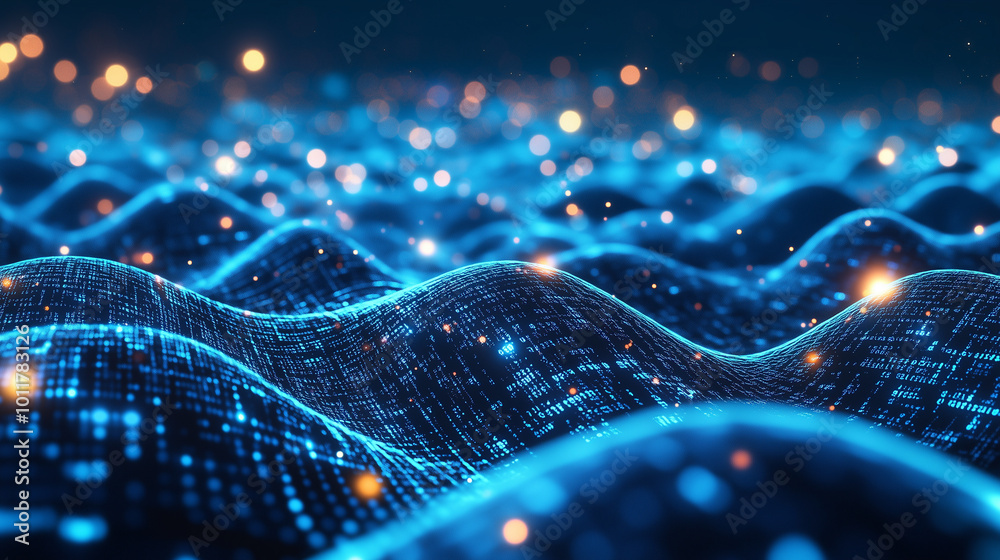 Abstract digital background with glowing particles and stars. Binary code. Futuristic for tech projects. High resolution. Abstract digital background with glowing particles and stars. Binary code. Futuristic for tech projects. High resolution.