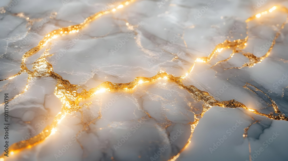 Abstract Gold Veins on White Marble Background 3D Abstract Gold Veins on White Marble Background 3D