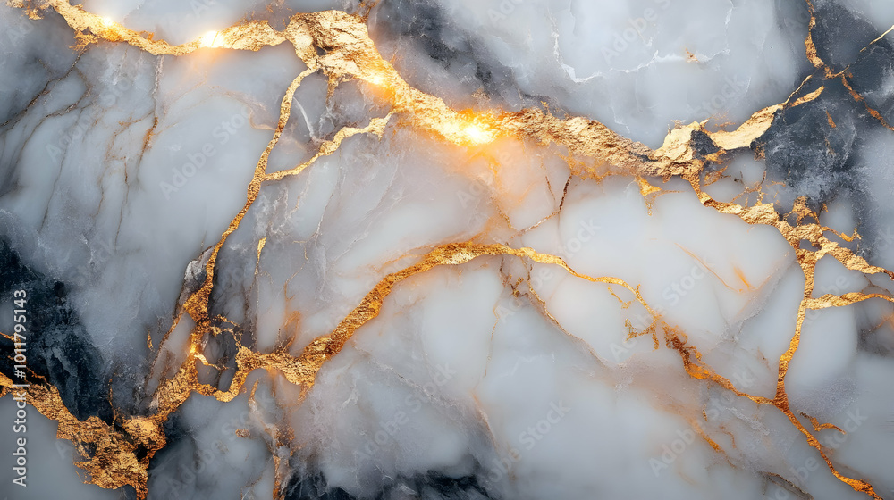 Abstract Background with White, Gray, and Gold Marble Texture Abstract Background with White, Gray, and Gold Marble Texture