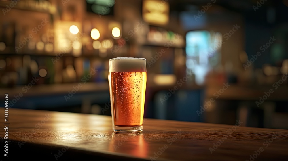 Beer Concept Served at the Bar Counter. Beer Concept Served at the Bar Counter.