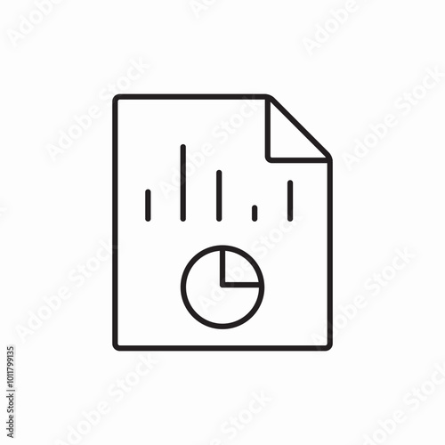 statistic document icon sign vector